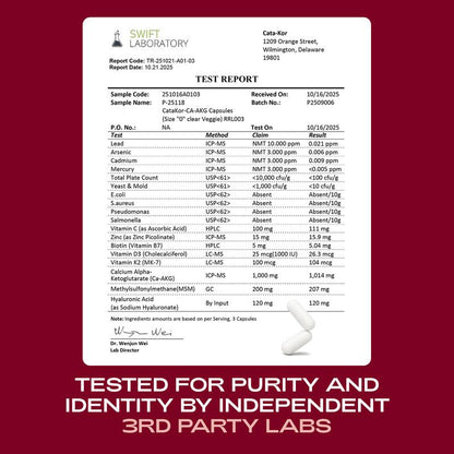 PureVanta™ Ca-AKG, Biotin, MSM Capsules