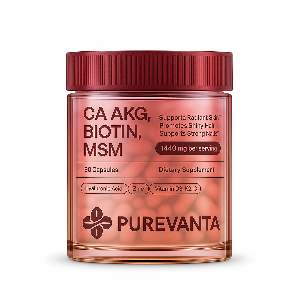 PureVanta™ Ca-AKG, Biotin, MSM Capsules